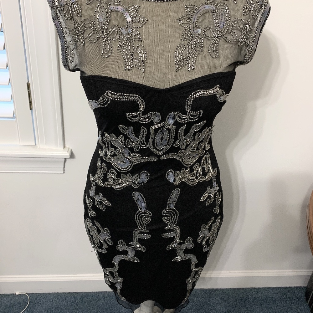 Cache Sequined Dress Size 4 - image 1